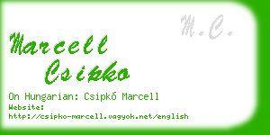 marcell csipko business card